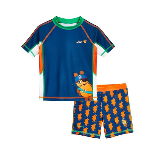 Playshoes 2-częściowy zestaw kąpielowy w kolorze granatowo-pomarańczowym ze sklepu Limango Polska w kategorii Stroje kąpielowe - zdjęcie 180455268