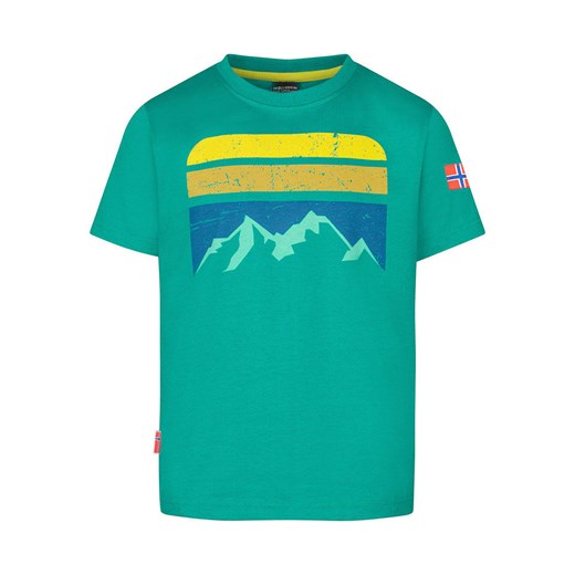 Trollkids Koszulka &quot;Falketind T&quot; w kolorze turkusowym ze sklepu Limango Polska w kategorii T-shirty chłopięce - zdjęcie 180456067
