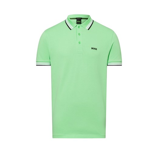 BOSS Green Męska koszulka polo - Paddy Mężczyźni Bawełna miętowy jednolity ze sklepu vangraaf w kategorii T-shirty męskie - zdjęcie 180456675