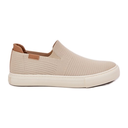 Trampki Damskie Slip-On Big Star RR274721 Beżowe beżowy ze sklepu ButyModne.pl w kategorii Trampki damskie - zdjęcie 180457665