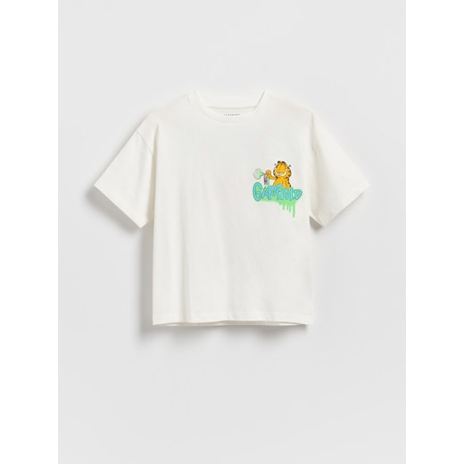 Reserved - T-shirt GARFIELD - złamana biel ze sklepu Reserved w kategorii T-shirty chłopięce - zdjęcie 180459775