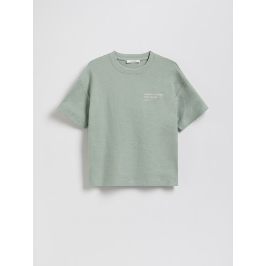 Reserved - T-shirt oversize - morski ze sklepu Reserved w kategorii T-shirty chłopięce - zdjęcie 180460917