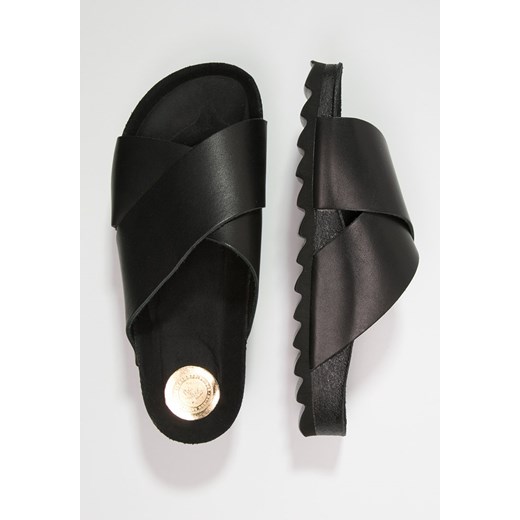 Shoeshibar SALINAS Klapki black zalando czarny bez wzorów/nadruków