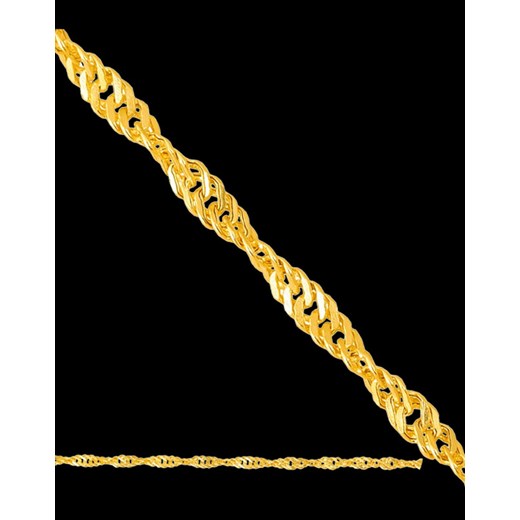 50cm Singapore złoty łańcuszek jubiler-pl czarny 