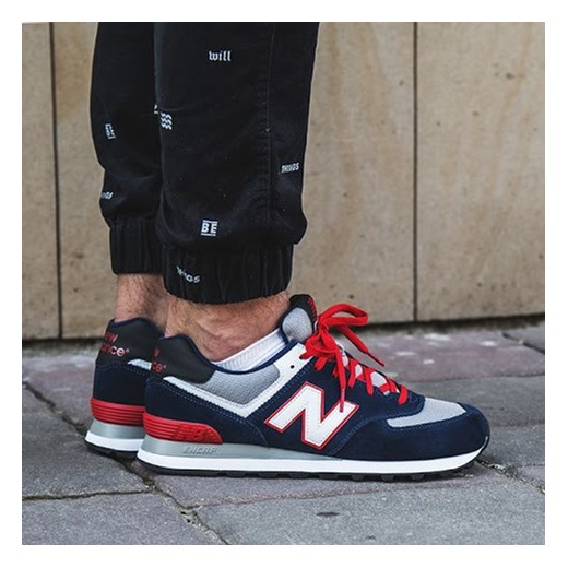 BUTY MĘSKIE LIFESTYLE NEW BALANCE ML574CPM sneakerstudio-pl szary syntetyk