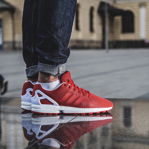 BUTY MĘSKIE SNEAKERSY ADIDAS ZX FLUX B34495 sneakerstudio-pl szary marynarski A