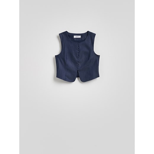 Reserved - Garniturowa kamizelka - granatowy Reserved L Reserved
