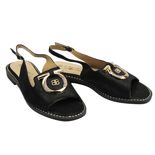 Sandały damskie  S. Barski KV51-043  czarne ze sklepu ulubioneobuwie w kategorii Sandały damskie - zdjęcie 181031629