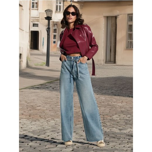 Sinsay - Jeansy wide leg - niebieski ze sklepu Sinsay w kategorii Jeansy damskie - zdjęcie 181031955