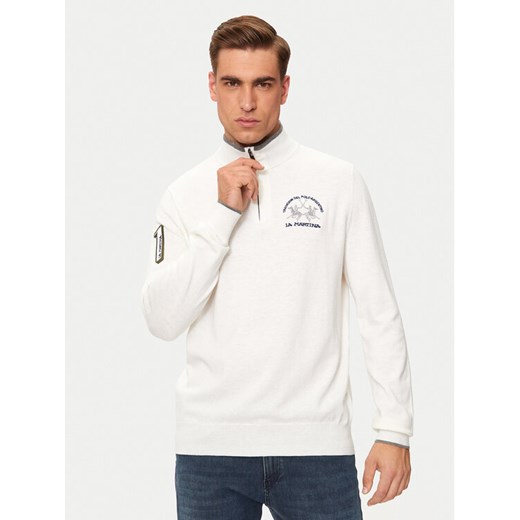 La Martina Sweter ZMS314 YW120 Écru Regular Fit ze sklepu MODIVO w kategorii Swetry męskie - zdjęcie 181032659