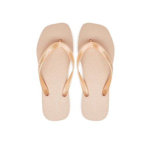 Calvin Klein Jeans Japonki Thong+ Tpu Metallic YW0YW01720 Różowy ze sklepu MODIVO w kategorii Klapki damskie - zdjęcie 181033296
