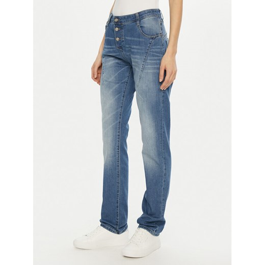 Please Jeansy P0VVBQ2W6E Niebieski Cropped Fit ze sklepu MODIVO w kategorii Jeansy damskie - zdjęcie 181033997