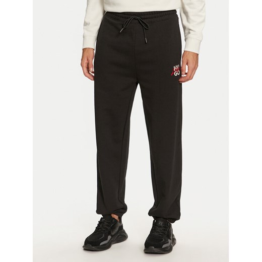 Hugo Spodnie dresowe Dlogopante 50521082 Czarny Relaxed Fit XXL MODIVO
