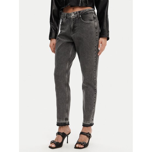Karl Lagerfeld Jeans Jeansy A1W10041 Szary Mom Fit ze sklepu MODIVO w kategorii Jeansy damskie - zdjęcie 181036839