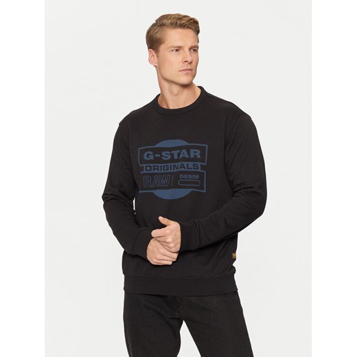 G-Star Raw Bluza Originals D25441-D797 Czarny Regular Fit ze sklepu MODIVO w kategorii Bluzy męskie - zdjęcie 181037288