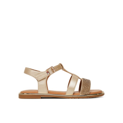 Tommy Hilfiger Sandały T3A2-33781-1372 M Złoty ze sklepu MODIVO w kategorii Sandały dziecięce - zdjęcie 181039146