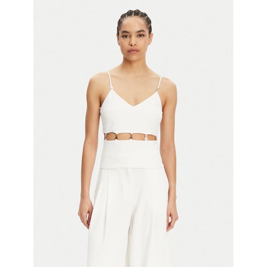 Patrizia Pepe Top 2C1635 A411 Biały Regular Fit ze sklepu MODIVO w kategorii Bluzki damskie - zdjęcie 181041288