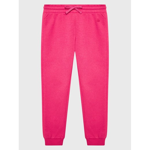 United Colors Of Benetton Spodnie dresowe 35TMCF022 Różowy Regular Fit ze sklepu MODIVO w kategorii Spodnie dziewczęce - zdjęcie 181041885