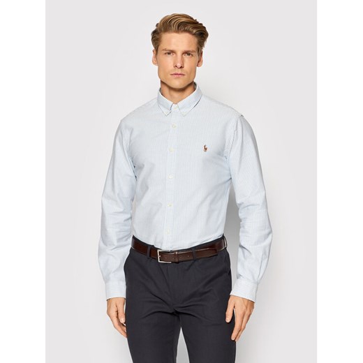 Polo Ralph Lauren Koszula Core Replen 710549084 Niebieski Slim Fit ze sklepu MODIVO w kategorii Koszule męskie - zdjęcie 181042367