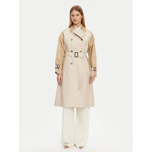 Weekend Max Mara Trencz Canasta 2515021011 Beżowy Regular Fit ze sklepu MODIVO w kategorii Płaszcze damskie - zdjęcie 181048325