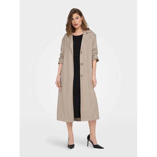 ONLY Trencz 15217799 Beżowy Relaxed Fit ze sklepu MODIVO w kategorii Płaszcze damskie - zdjęcie 181051449