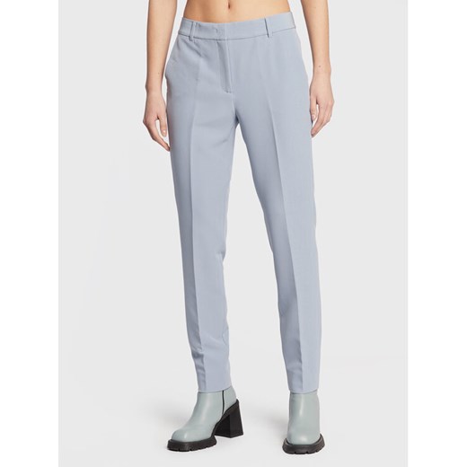 Bruuns Bazaar Spodnie materiałowe Rubysus BBW3165 Błękitny Slim Fit ze sklepu MODIVO w kategorii Spodnie damskie - zdjęcie 181051509
