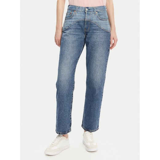 Levi's® Jeansy Western 501® 001V3-0001 Niebieski Regular Fit ze sklepu MODIVO w kategorii Jeansy damskie - zdjęcie 181051908