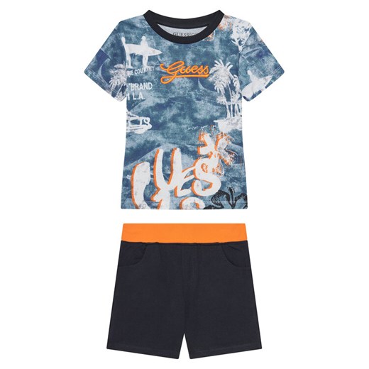 Guess Komplet t-shirt i spodenki N5GG11 K8HM4 Kolorowy Regular Fit ze sklepu MODIVO w kategorii Komplety chłopięce - zdjęcie 181053807