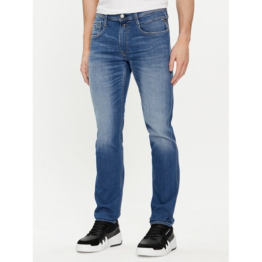 Replay Jeansy Anbass M914Y.000.573 Niebieski Slim Fit ze sklepu MODIVO w kategorii Jeansy męskie - zdjęcie 181056586