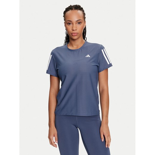 adidas Koszulka techniczna Train Essentials IS3965 Niebieski Slim Fit ze sklepu MODIVO w kategorii Bluzki damskie - zdjęcie 181058036