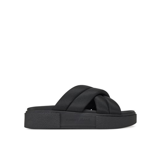 Tommy Jeans Klapki Tjw Flatform Sandal EN0EN02775 Czarny ze sklepu MODIVO w kategorii Klapki damskie - zdjęcie 181058119