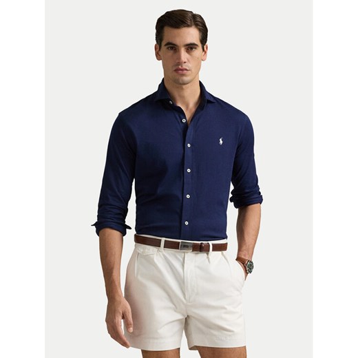 Polo Ralph Lauren Koszula 710899386003 Granatowy Slim Fit ze sklepu MODIVO w kategorii Koszule męskie - zdjęcie 181058406