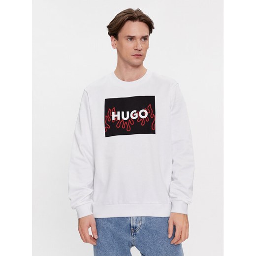 Hugo Bluza Duragol 50506990 Biały Regular Fit ze sklepu MODIVO w kategorii Bluzy męskie - zdjęcie 181060275