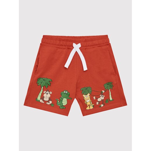 United Colors Of Benetton Szorty sportowe 3BL0G900F Czerwony Regular Fit ze sklepu MODIVO w kategorii Spodenki niemowlęce - zdjęcie 181060525