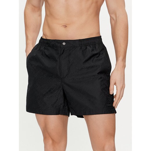 Calvin Klein Swimwear Szorty kąpielowe KM0KM00943 Czarny Regular Fit ze sklepu MODIVO w kategorii Kąpielówki - zdjęcie 181060578