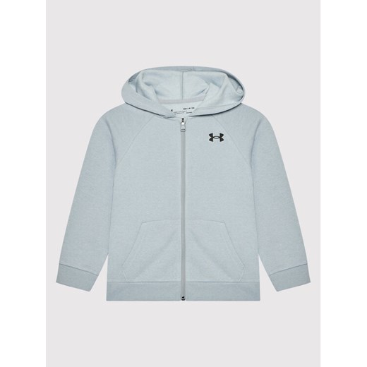 Under Armour Bluza Ua Rival Cotton Full Zip 1357613 Szary Loose Fit ze sklepu MODIVO w kategorii Bluzy chłopięce - zdjęcie 181062328