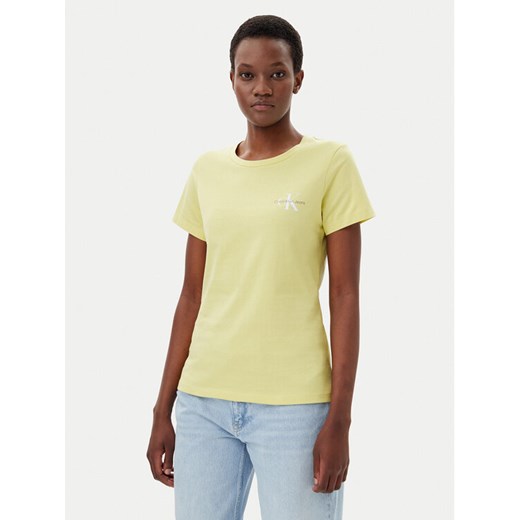 Calvin Klein Jeans Komplet 2 t-shirtów J20J219734 Żółty Slim Fit ze sklepu MODIVO w kategorii Bluzki damskie - zdjęcie 181062977