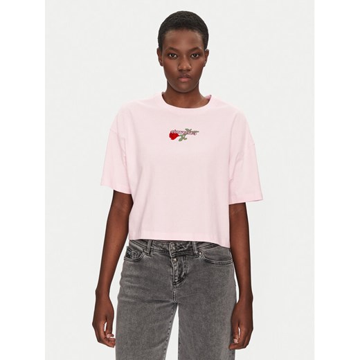 Converse T-Shirt Thorned 10028306-A03 Różowy Oversize Converse XL MODIVO