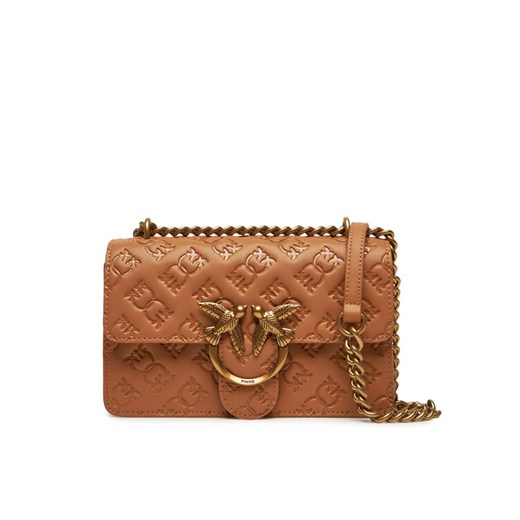 PINKO Torebka Love One Mini Dc PE 25 PLTT 100074 A1YB Brązowy ze sklepu MODIVO w kategorii Kopertówki - zdjęcie 181065419