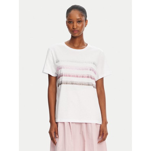 Marella T-Shirt Foglia 2515971042 Biały Regular Fit ze sklepu MODIVO w kategorii Bluzki damskie - zdjęcie 181067799