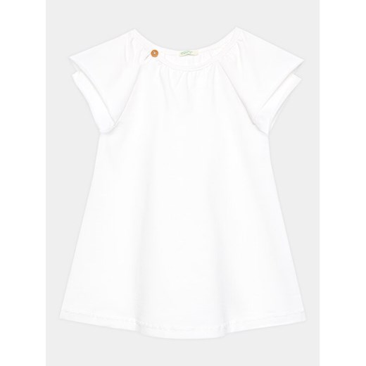 United Colors Of Benetton Sukienka codzienna 3LHAAV006 Biały Regular Fit ze sklepu MODIVO w kategorii Sukienki niemowlęce - zdjęcie 181072795