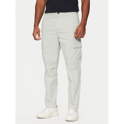 BOSS Spodnie materiałowe Sisla-7 50523149 Szary Regular Fit ze sklepu MODIVO w kategorii Spodnie męskie - zdjęcie 181073658
