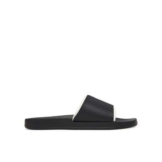 Calvin Klein Jeans Klapki Slide Rubber Neoprene Text YM0YM01234 Czarny 46 MODIVO