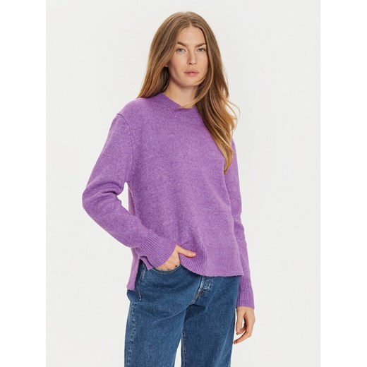 Brave Soul Sweter LK-248CARRY Fioletowy Regular Fit ze sklepu MODIVO w kategorii Swetry damskie - zdjęcie 181076485
