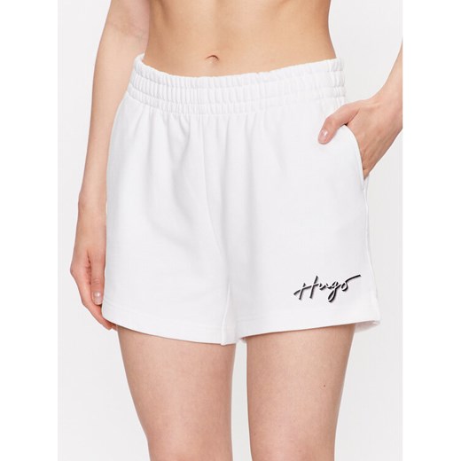 Hugo Szorty materiałowe Nashari 50486319 Biały Regular Fit ze sklepu MODIVO w kategorii Szorty - zdjęcie 181076885