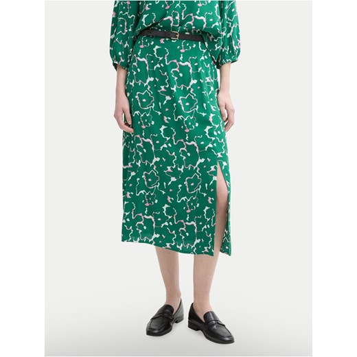 Tom Tailor Denim Spódnica midi 1045505 Zielony Regular Fit ze sklepu MODIVO w kategorii Spódnice - zdjęcie 181077597
