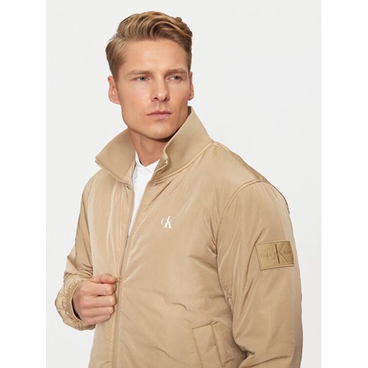 Calvin Klein Jeans Kurtka przejściowa Harrington J30J325592 Beżowy Regular Fit M MODIVO