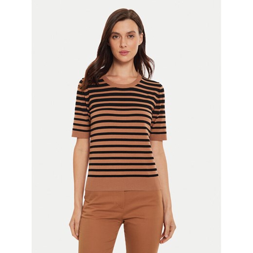 Sisley Sweter 17Q3M1052 Brązowy Regular Fit ze sklepu MODIVO w kategorii Swetry damskie - zdjęcie 181080548