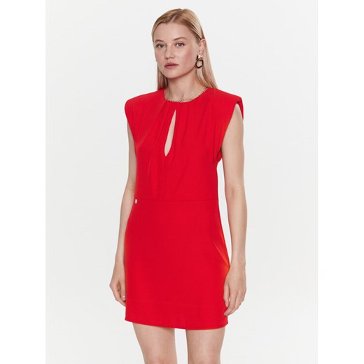 Kontatto Sukienka koktajlowa NO1006 Czerwony Slim Fit ze sklepu MODIVO w kategorii Sukienki - zdjęcie 181083498