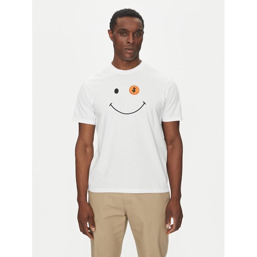 Save The Duck T-Shirt DT1197M BESY20 Biały Regular Fit ze sklepu MODIVO w kategorii T-shirty męskie - zdjęcie 181084195